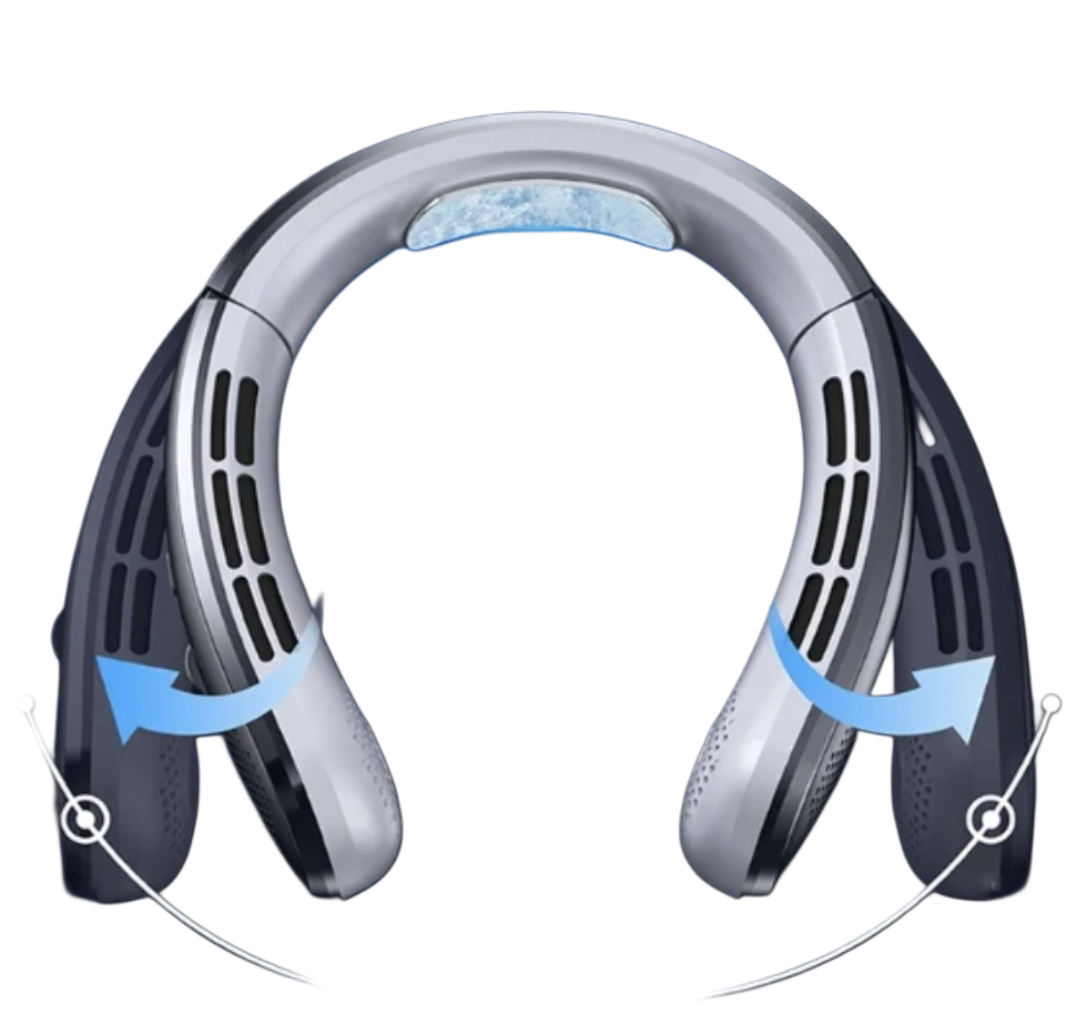 BREEZO Flow — Portable Neck Fan with Digital Display